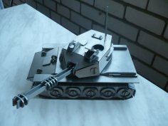 Laser Cut 3D Puzzle Tank Wooden Model Kit Vector File