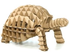 Laser Cut 3D Puzzle Turtle Toy Model DXF File