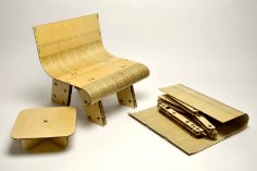Laser Cut 3D Puzzle Wooden Mini Chair CNC Furniture Layout CDR File