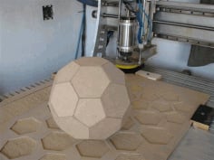 Laser Cut 3D Soccer Ball CDR and EPS Vector File