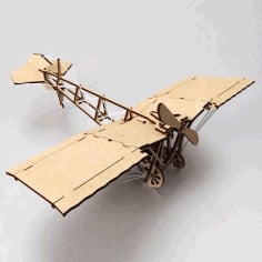 Laser Cut 3D Wooden Airplane CDR and DXF File