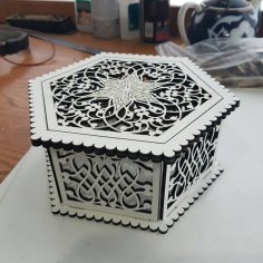 Laser Cut 3D Wooden Decorative Storage Box CDR File