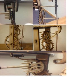 Laser Cut 3D Wooden Puzzle Galileo Pendulum Clock Model Vector File