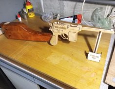 Laser Cut 3D Wooden Puzzle Mauser C96 Model CDR File
