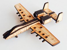 Laser Cut 3D Wooden Puzzle Plane Toy Model CDR File
