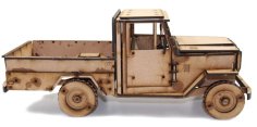 Laser Cut 3D Wooden Puzzle Toyota Land Cruiser Vehicle Model DXF File