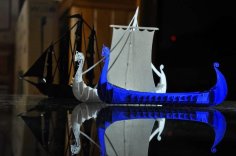 Laser Cut 3D Wooden Puzzle Viking Ship CDR File