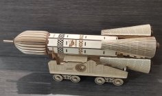 Laser Cut 3D Wooden Rocket Minibar Gift Box CDR File