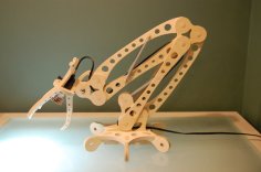 Laser Cut 3D Wooden Table Lamp Vector File