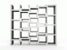 Laser Cut Abstract Storage Rack CDR Vectors File