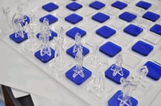Laser Cut Acrylic Chess Set Free Vector SVG File