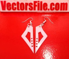 Laser Cut Acrylic Earring Modern Jewelry CDR and DXF File