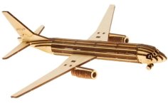 Laser Cut Airplane 3D Wooden Model Aircraft Toy Puzzle CDR File