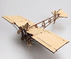 Laser Cut Airplane 3D Wooden Puzzle Model Vector File