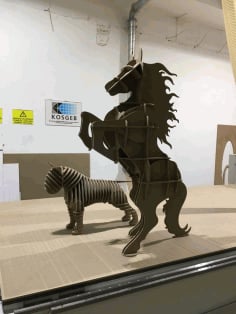 Laser Cut Animal Horse Model DXF File