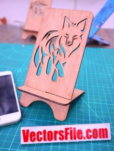 Laser Cut Animals Wooden Mobile Holder Table Phone Stand DXF and SVG File