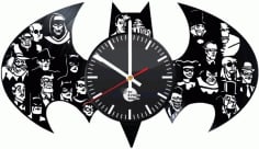 Laser Cut Batman Clock Wall Decor Free Vector File