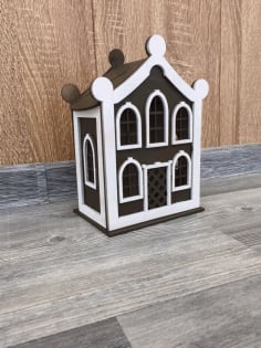 Laser Cut Beautiful Wooden House CDR File