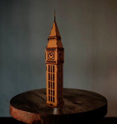 Laser Cut Big Ben 3D Model Wooden 3D Puzzle Clock Tower CDR File