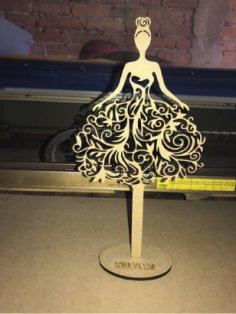 Laser Cut Birthday Cake Topper Doll 6mm and 3mm CDR File