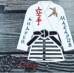 Laser Cut Black Belt Karate Martial Arts Medal Hanger Display Rack Vector File