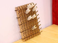 Laser Cut Bobbin Rack for Sewing Thread 5mm and 2.5mm Vector File