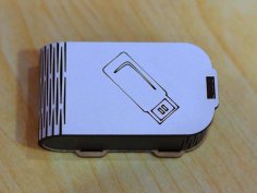 Laser Cut Box Wooden USB Case Laser Cuttin Flash Drive Box 3mm Free Vector