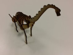 Laser Cut Brachiosaurus 3D Animal Puzzle Wooden Model DXF File