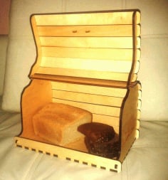 Laser Cut Bread Box Bread Basket with Lid Bread Bin Bread Storage CDR File