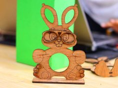 Laser Cut Bunny Stand Decoration Easter Bunny Stand Template 3mm Vector File