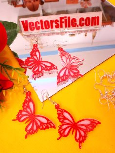 Laser Cut Butterfly Acrylic Earring Design Acrylic Jewellery Template CDR and DXF File