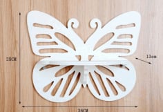 Laser Cut Butterfly Shelf 3D Puzzle CDR File