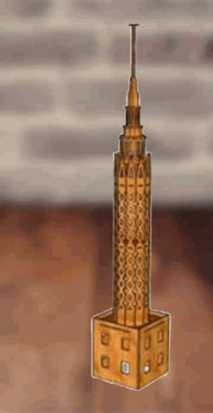 Laser Cut Cairo Tower 3D Model, Wooden 3D Building Model Vector File