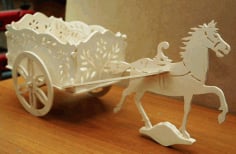 Laser Cut Cart with Horse PDF File