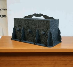 Laser Cut Carved Decorative Jewelry Box CDR File