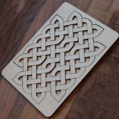 Laser Cut Celtic Knot Tray Puzzle CDR and DXF File