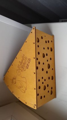Laser Cut Cheese Slice Box for Kids CDR File