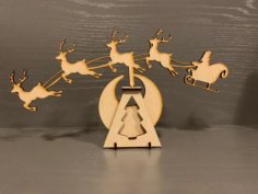 Laser Cut Christmas Gift Deer Ornament Merry Christmas Free CDR and SVG File for Laser Cutting