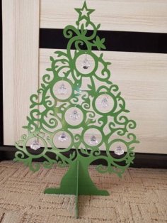 Laser Cut Christmas Tree Home Decoration Vector CDR File