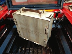 Laser Cut CNC Box with Handle 6mm CDR File