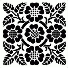 Laser Cut Cnc For Floral Pattern Free Vector DXF File