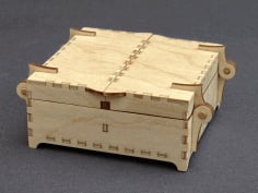 Laser Cut CNC Project Wooden Box CDR File