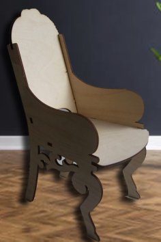 Laser Cut CNC Wooden Chair Furniture Plans CDR File