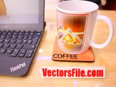 Laser Cut Coffee Coaster Wooden Coaster with Engraving CDR and DXF File