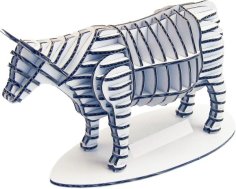 Laser Cut Cow Puzzle Model Animal 3D Puzzle Template PDF File