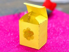 Laser Cut Craft Paper Gift Box Cupcake Gift Box Craft Box Valentine Day Box Vector File