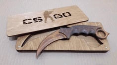 Laser Cut CS GO Game Engraving Knifes CDR, DXF and Ai File