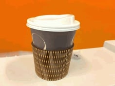 Laser Cut Cup Holder Stand, Coffee Mug Holder Vector File