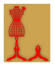 Laser Cut Cute Mini Dress Hanger Template CDR and DXF File