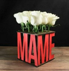 Laser Cut Decor Flower Flask Stand CDR File for Laser Cutting